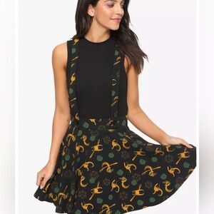 Loki Marvel Skirt with suspenders